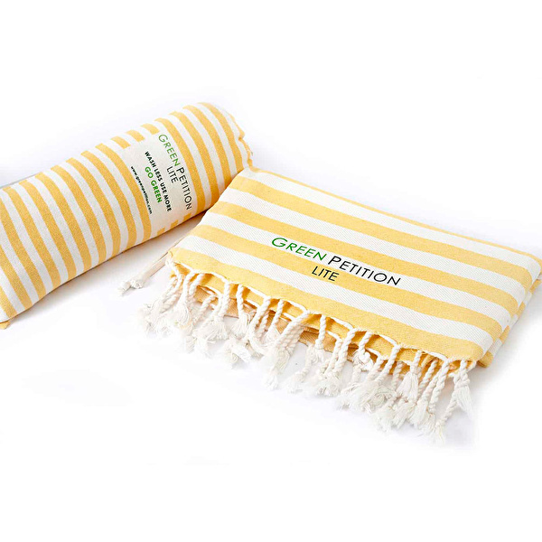 GREEN PETITION Mare Peshtemal Ochre 90x170 cm Havlu